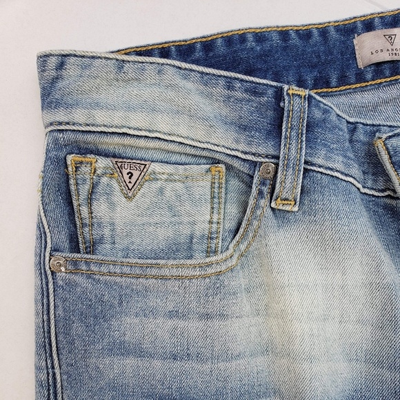 NEW GUESS TAPERED-LEG SLIM FIT PATCHED JEAN SZ 32 - Picture 6 of 8